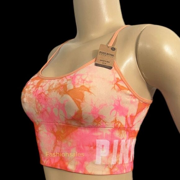 Victorias Secret PINK Active Seamless Sports Bra Lightly Padded longline - Picture 14 of 14